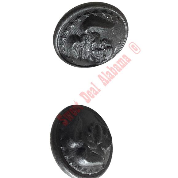 2-PK Waterbury Button Company- USMC Screw Post Buttons for Service Caps, 5/8"D - Picture 2 of 4